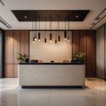 Lighting fixtures providing bright illumination in office